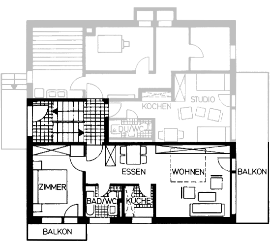 ferienwohnungen kandahar 2 zimmerwohnung 2 grundriss