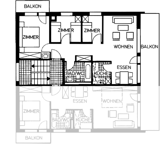 ferienwohnungen kandahar 4 zimmerwohnung 4 grundriss